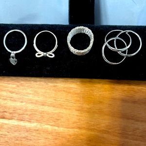 925 silver plated rings size 7 (4)